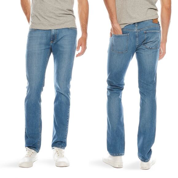 Mott & Bow Mens 31x32 Slim Fit Benson Jeans Stretch Denim 19 Months Light Blue